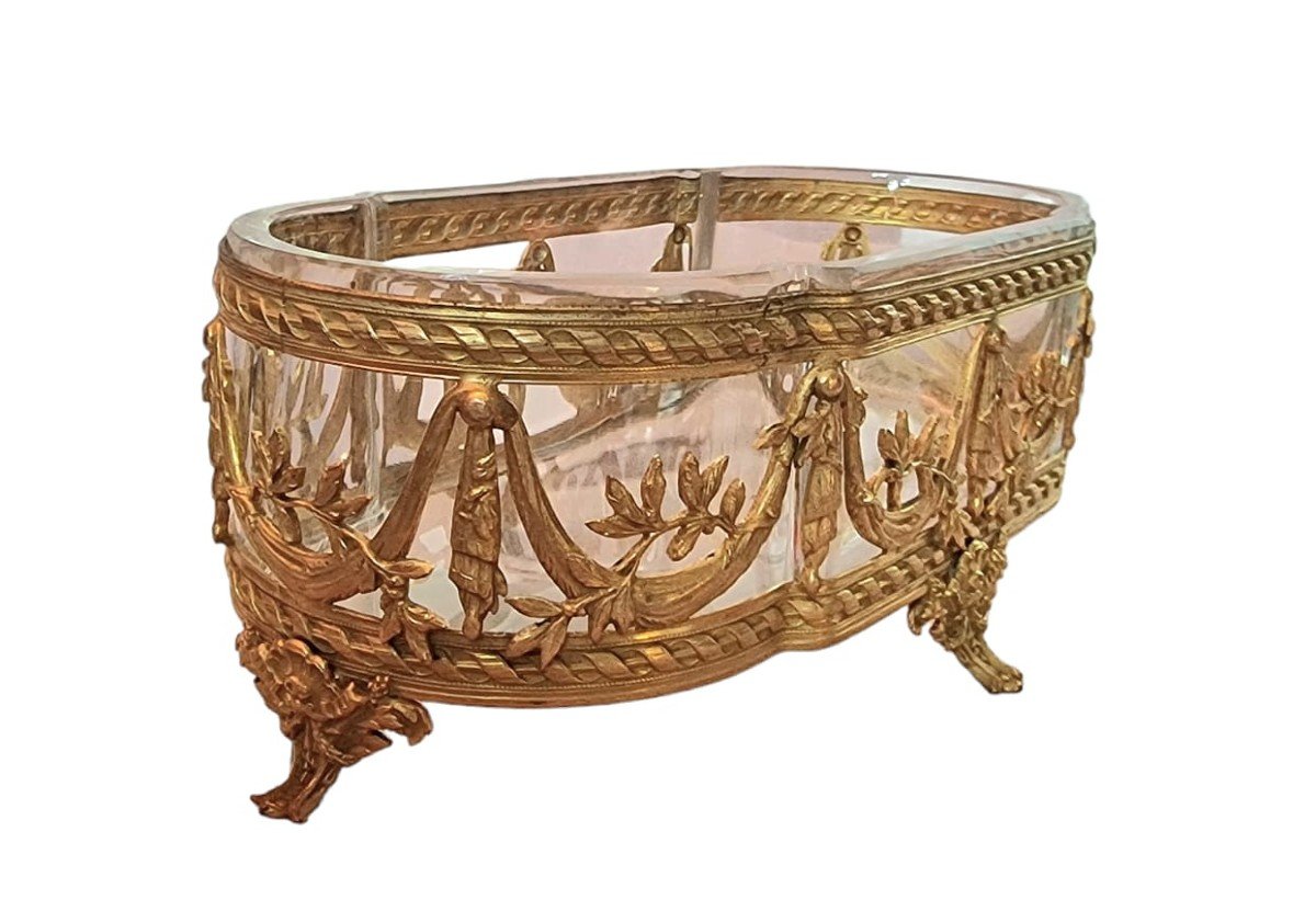 Crystal And Bronze Planter-photo-1