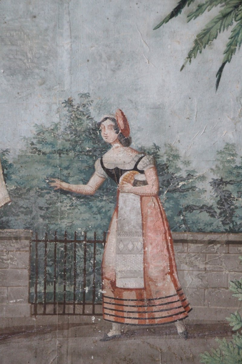 Handpainted 19thc Wallpaper-photo-3