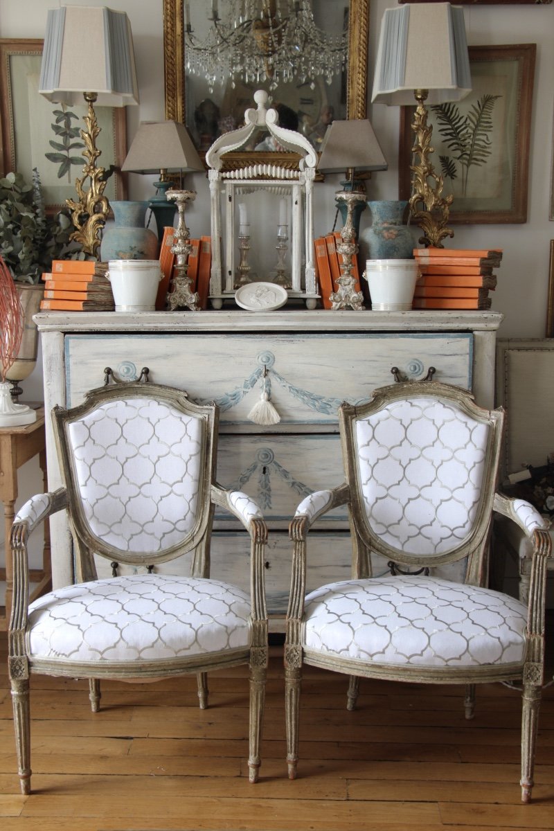 Pair Of Louis XVI Cabriolet Armchairs