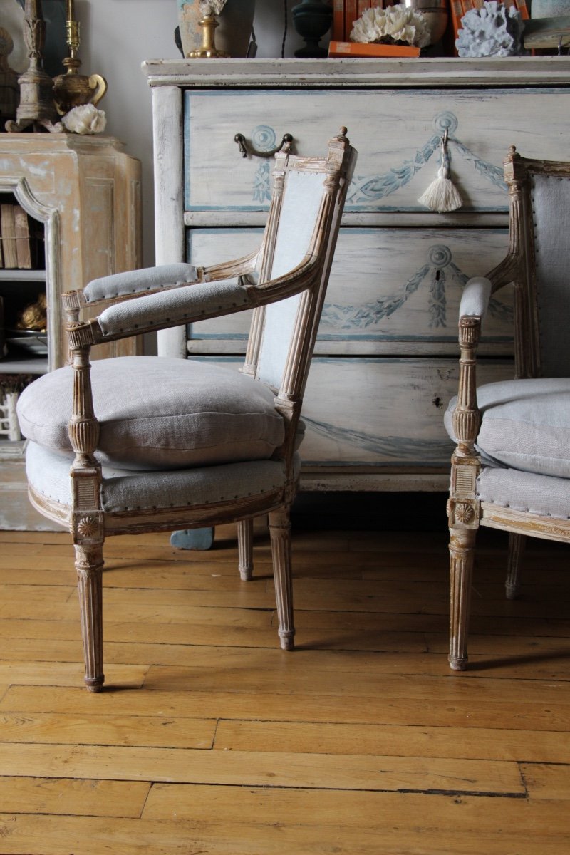 Pair Of Louis XVI Armchairs-photo-2