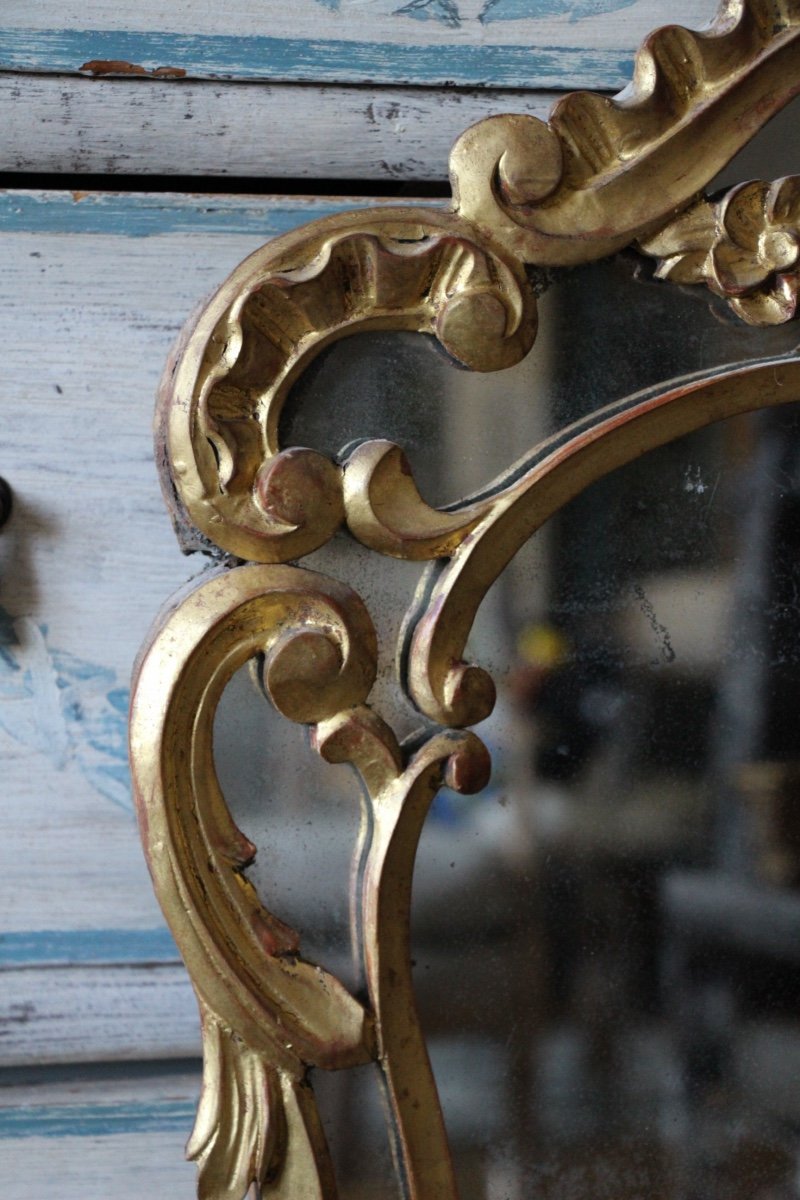 18th Century Glazing Bead Mirror-photo-3