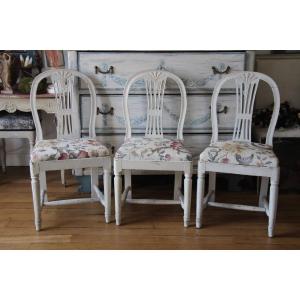 19th Century Painted Swedish Chairs