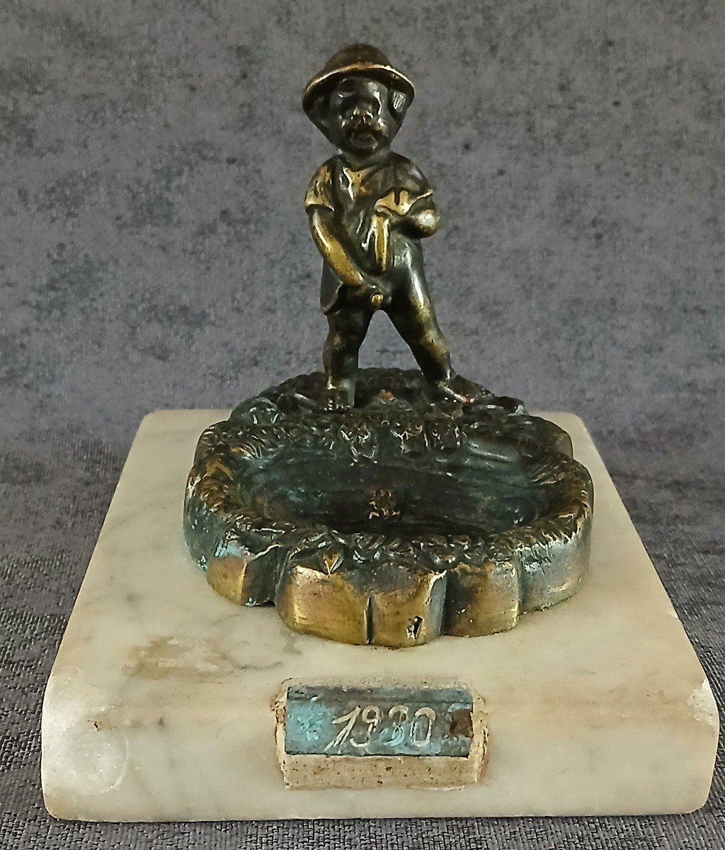 Manneken Pis En Bronze - Enfant Et Grenouille