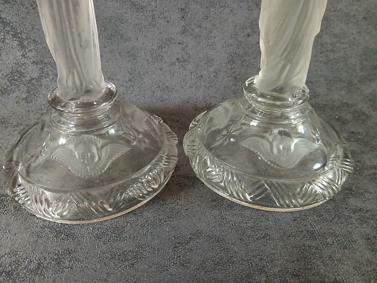Portieux - Pair Of Religious Candlesticks-photo-1