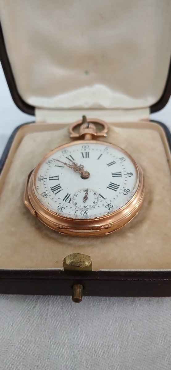 18k Gold Pocket Watch - Works Perfectly-photo-2