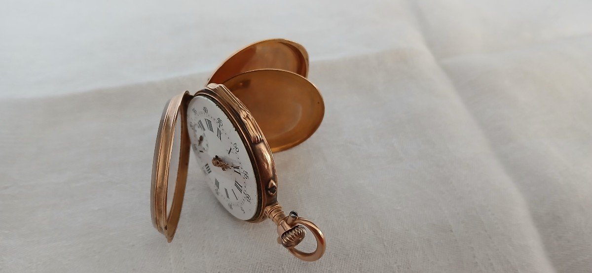 18k Gold Pocket Watch - Works Perfectly-photo-2