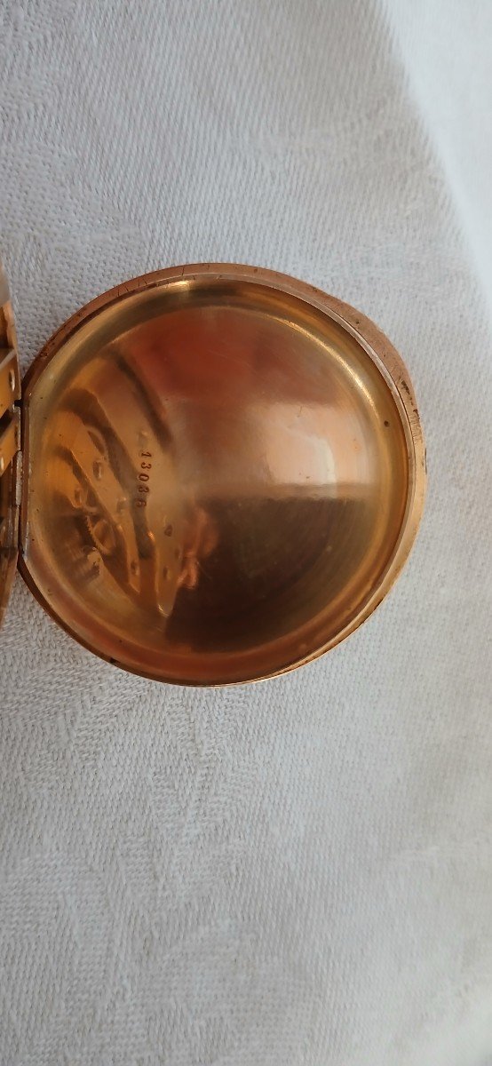 18k Gold Pocket Watch - Works Perfectly-photo-4