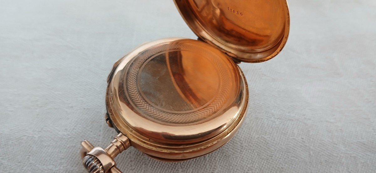 18k Gold Pocket Watch - Works Perfectly-photo-5