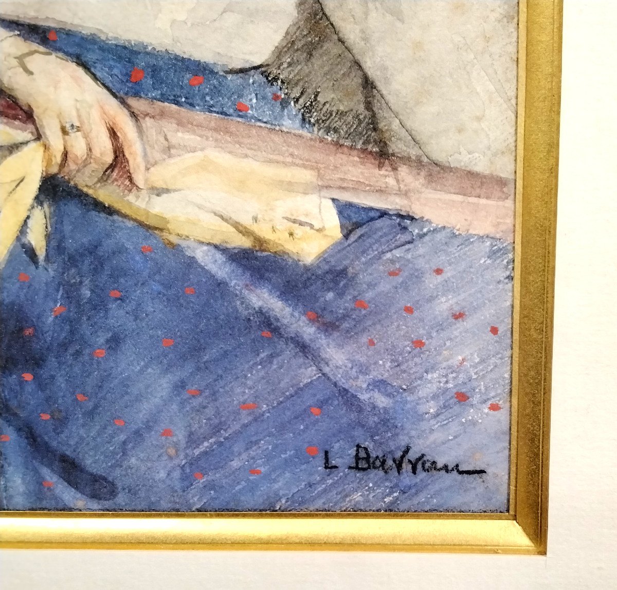 Watercolor Of Marquise In An Armchair By Laureano Barrau Bunol-photo-4