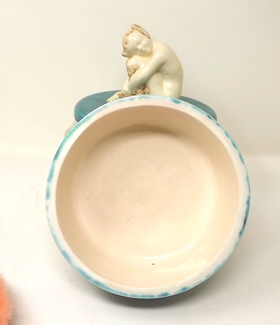 Porcelain Powder Box With Faun Female By René Meynial -photo-3