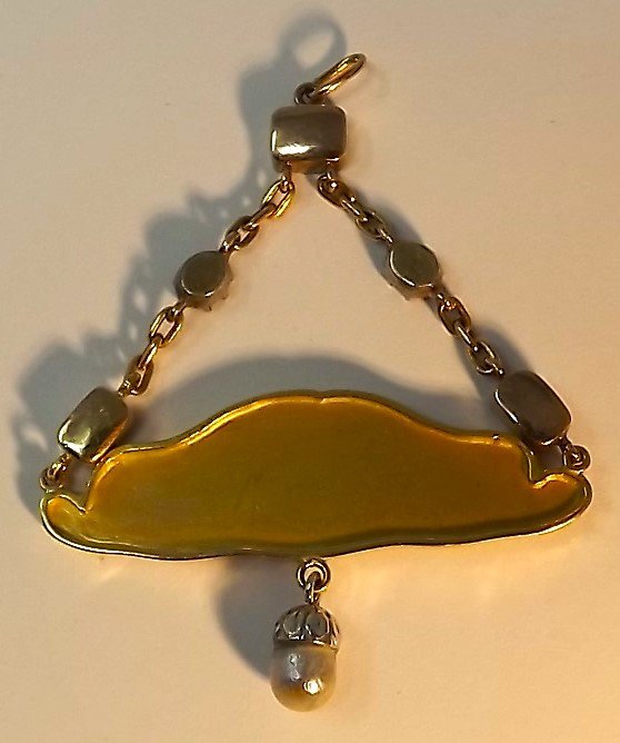 Pendentif Art Nouuveau En Or Et Pierres Précieuses De Frédéric Vernon-photo-2