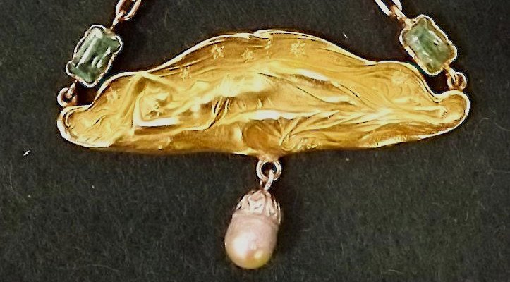 Pendentif Art Nouuveau En Or Et Pierres Précieuses De Frédéric Vernon-photo-3