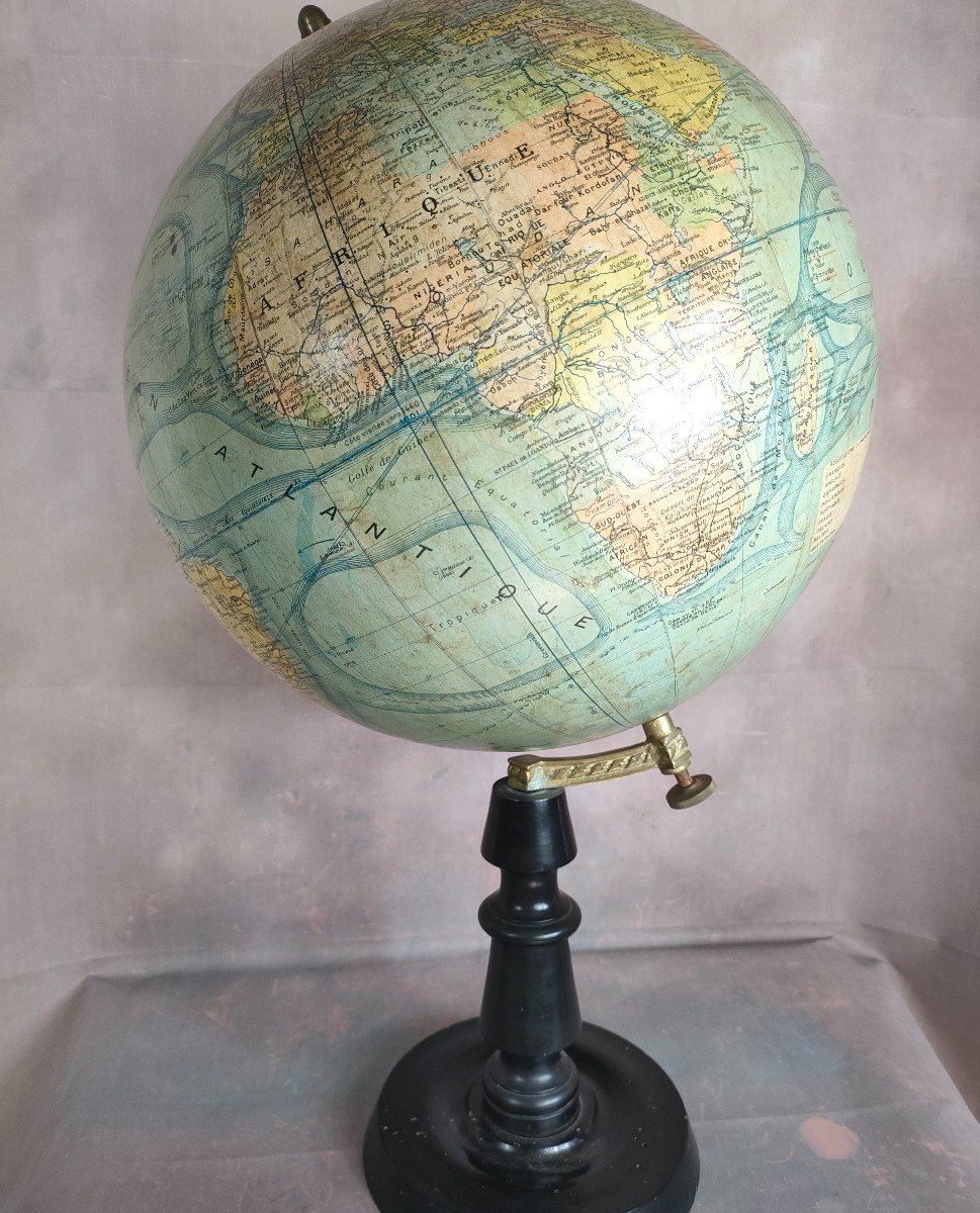 Terrestrial Globe 19th Forest 30cm In Diameter