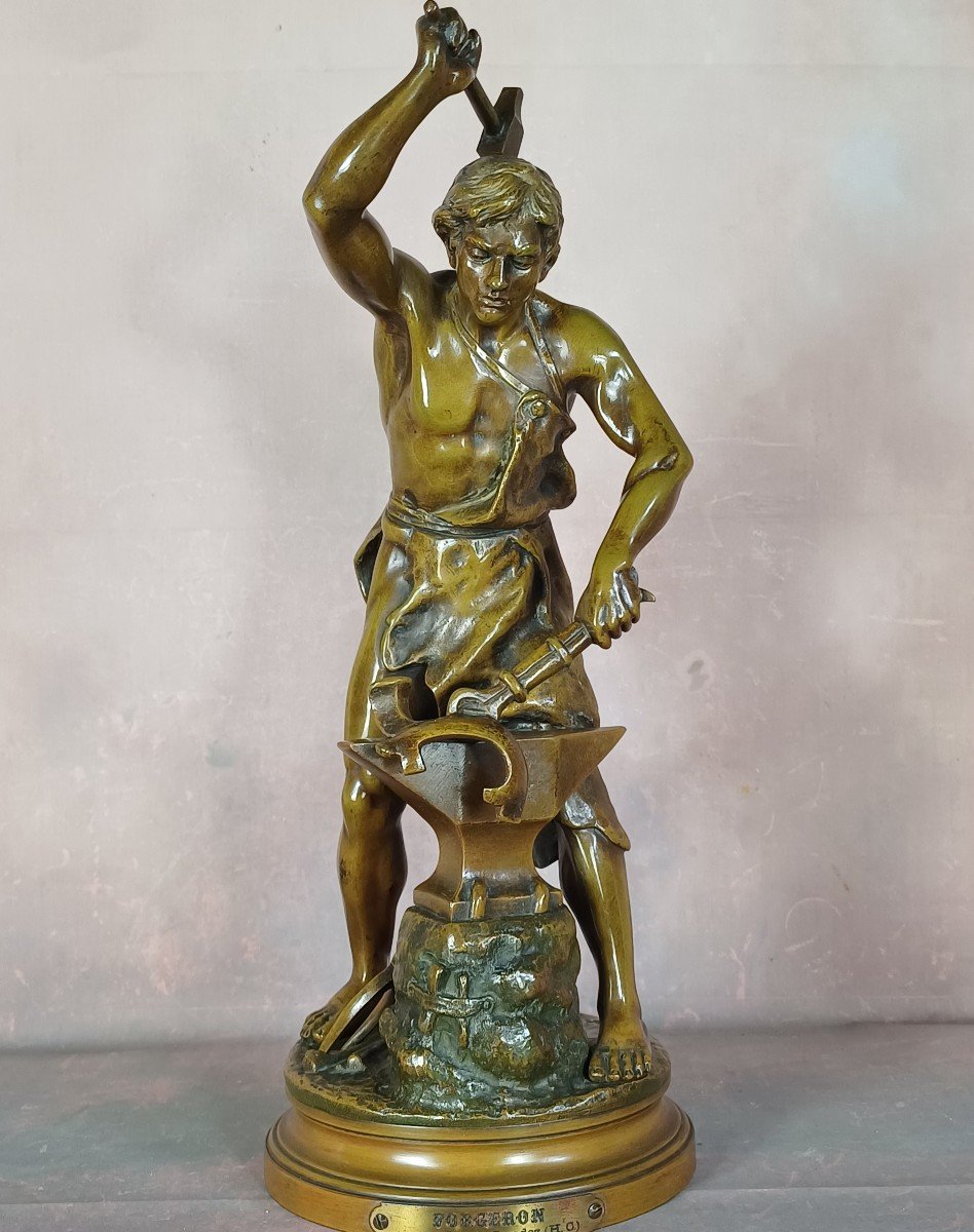 Bronze d'Adrien Gaudez (1845-1902) Le Forgeron