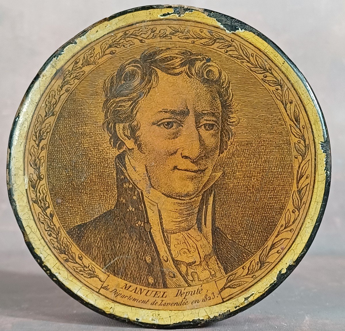 Snuffbox Portrait Of Jacques Antoine Manuel Deputy Vendée Freemason Admired By Victor Hugo 