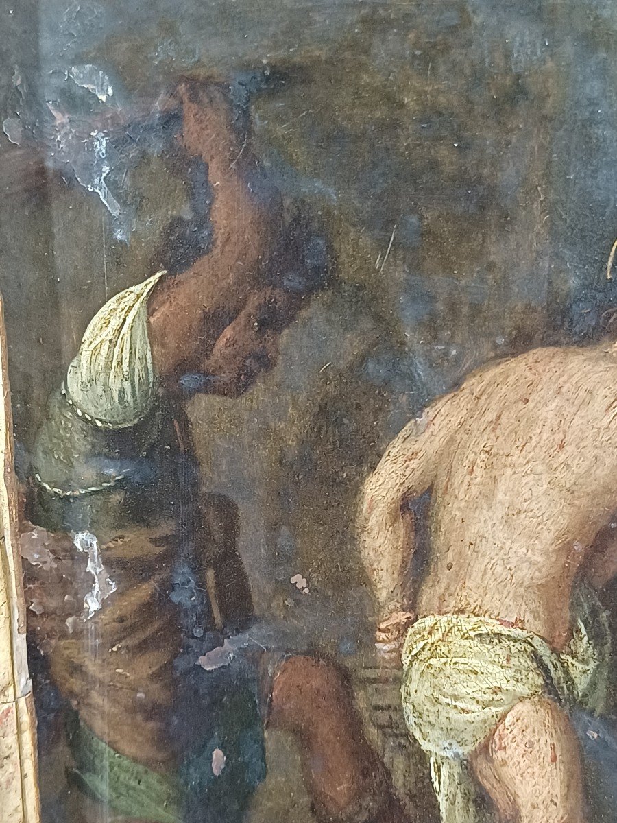 Peinture Sur Cuivre 18&egrave;me XVIII&egrave;me Flagellation du Christ d&#039;apr&egrave;s Jacob Andries Beschey-photo-2