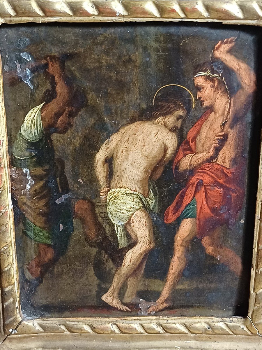 Peinture Sur Cuivre 18&egrave;me XVIII&egrave;me Flagellation du Christ d&#039;apr&egrave;s Jacob Andries Beschey