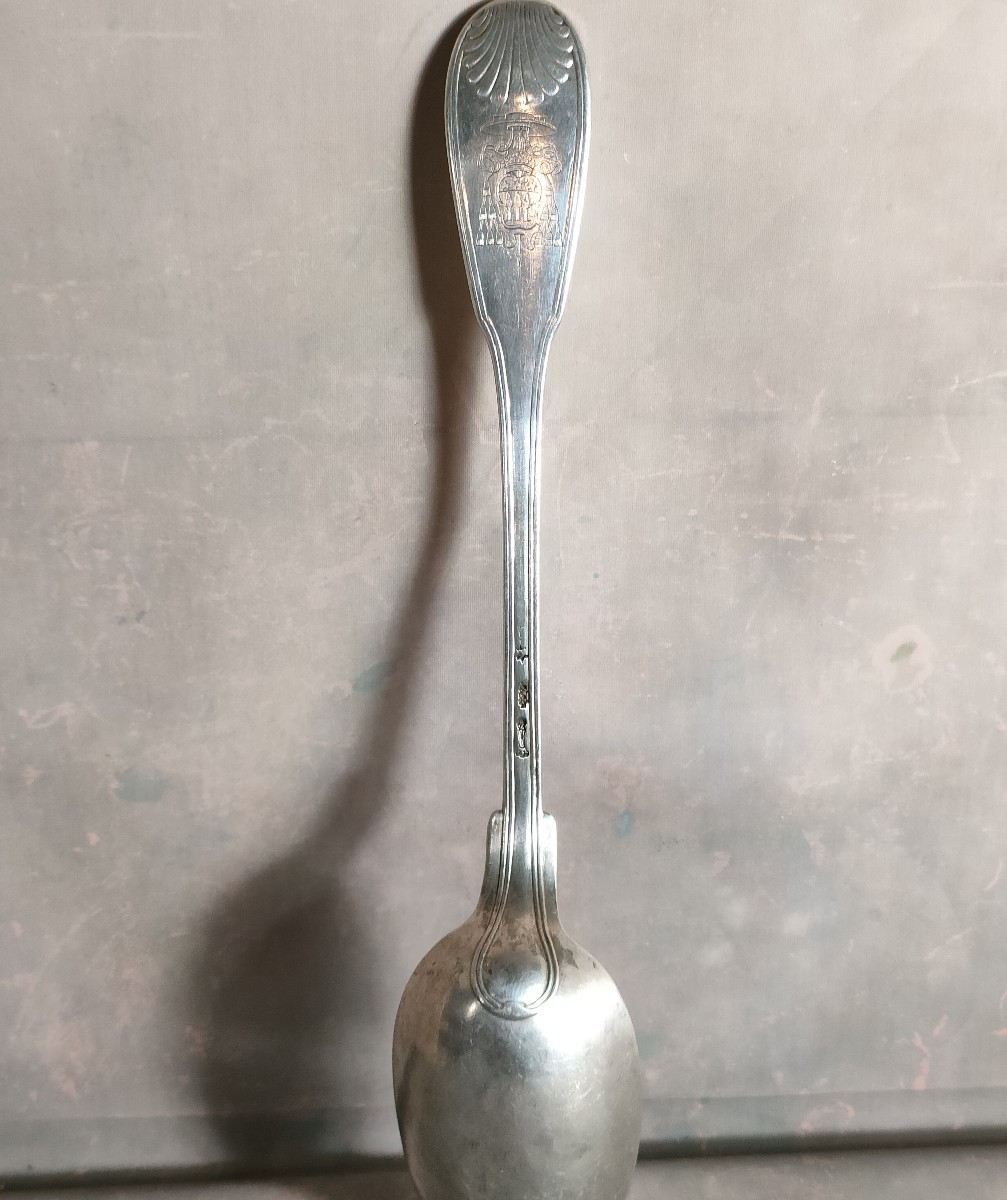 18th Century Stew Spoon Archbishop Of Grenoble Coat Of Arms 