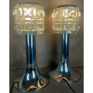 Pair Of Chrome Lamps 70
