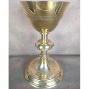 Chalice Sterling Silver Vermeil German Neo-gothic 