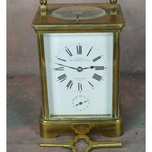 19th Century Officer's Clock R. Thomas Horloger Marine De l'Etat Paris Chiming On Demand