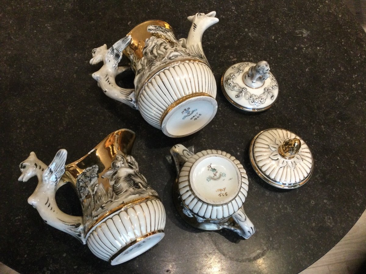 Coffee And Tea Service With Zoomorphic Decor.-photo-2