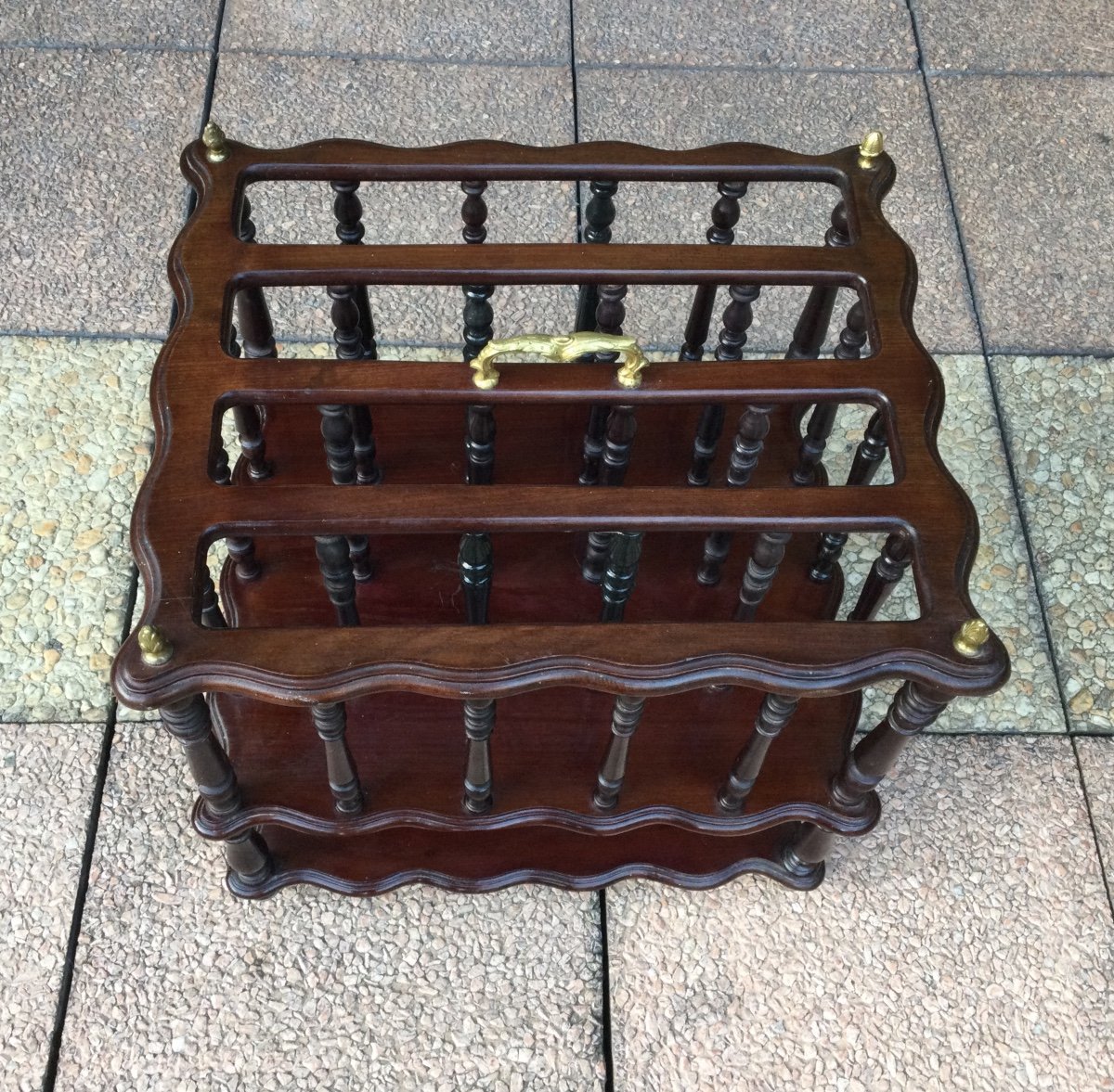 Napoleon III Period Mahogany Magazine Rack-photo-4