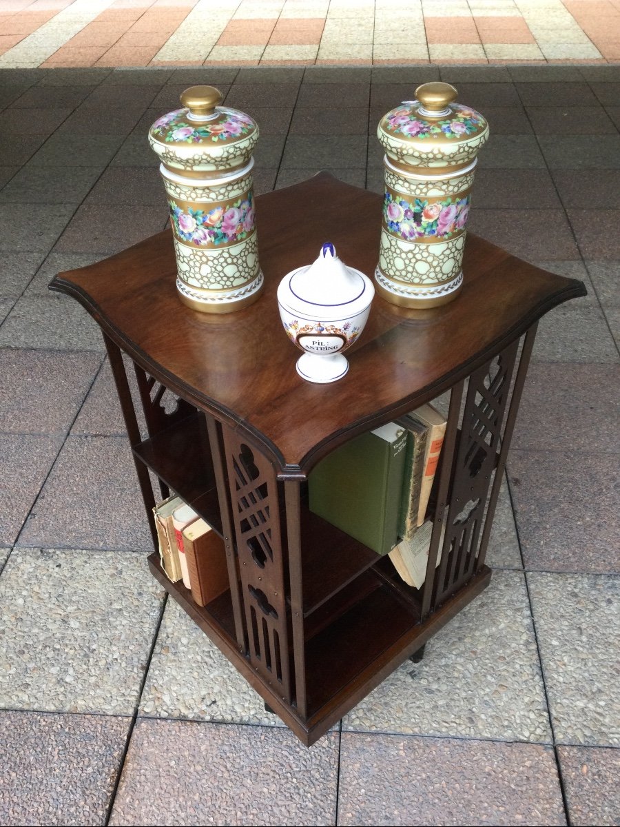 A Mahogany Revolving Bookcase.-photo-3