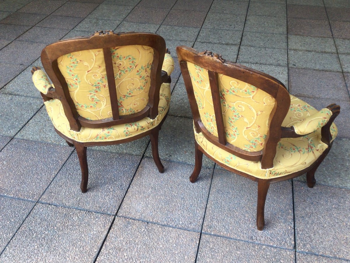 Pair Of Louis XV Armchairs From The 18th Century-photo-4