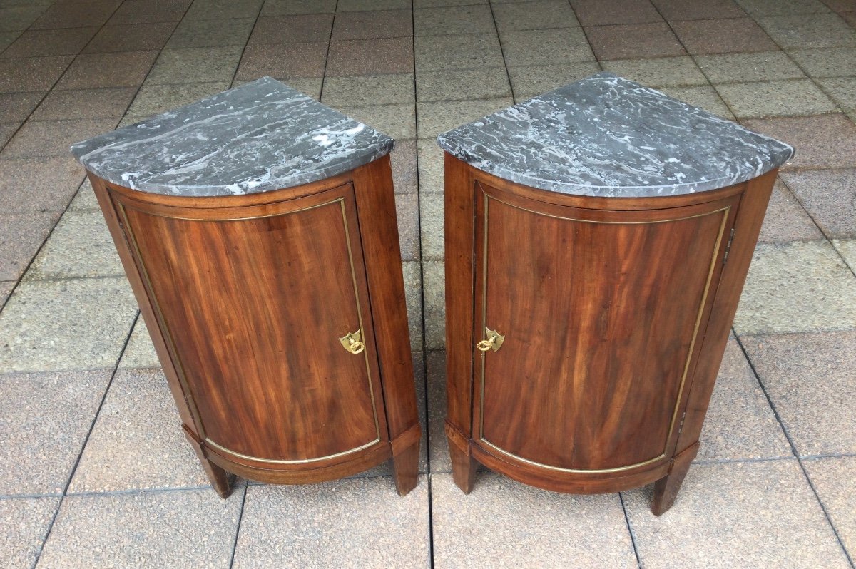 A Pair Of Mahogany Corner Cabinets-photo-2