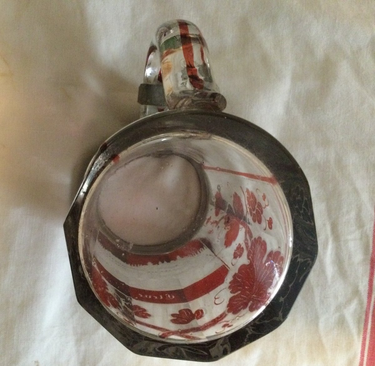 A Ruby Red Bohemian Crystal Tankard-photo-4