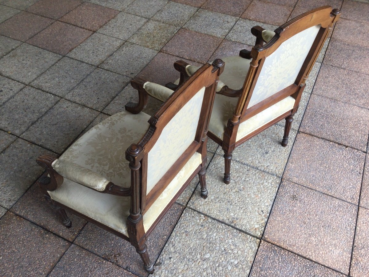 Two Louis XVI Armchairs-photo-3