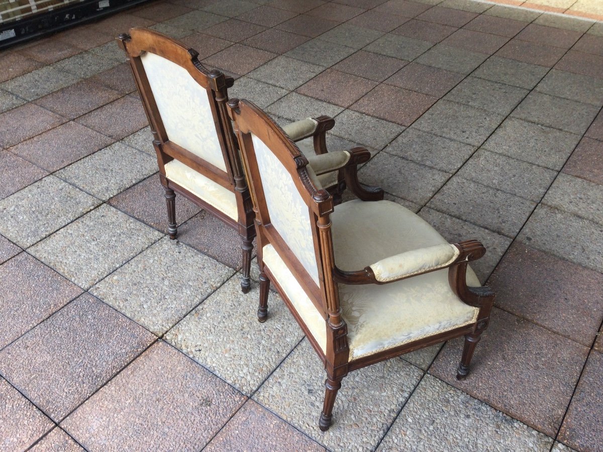 Two Louis XVI Armchairs-photo-4