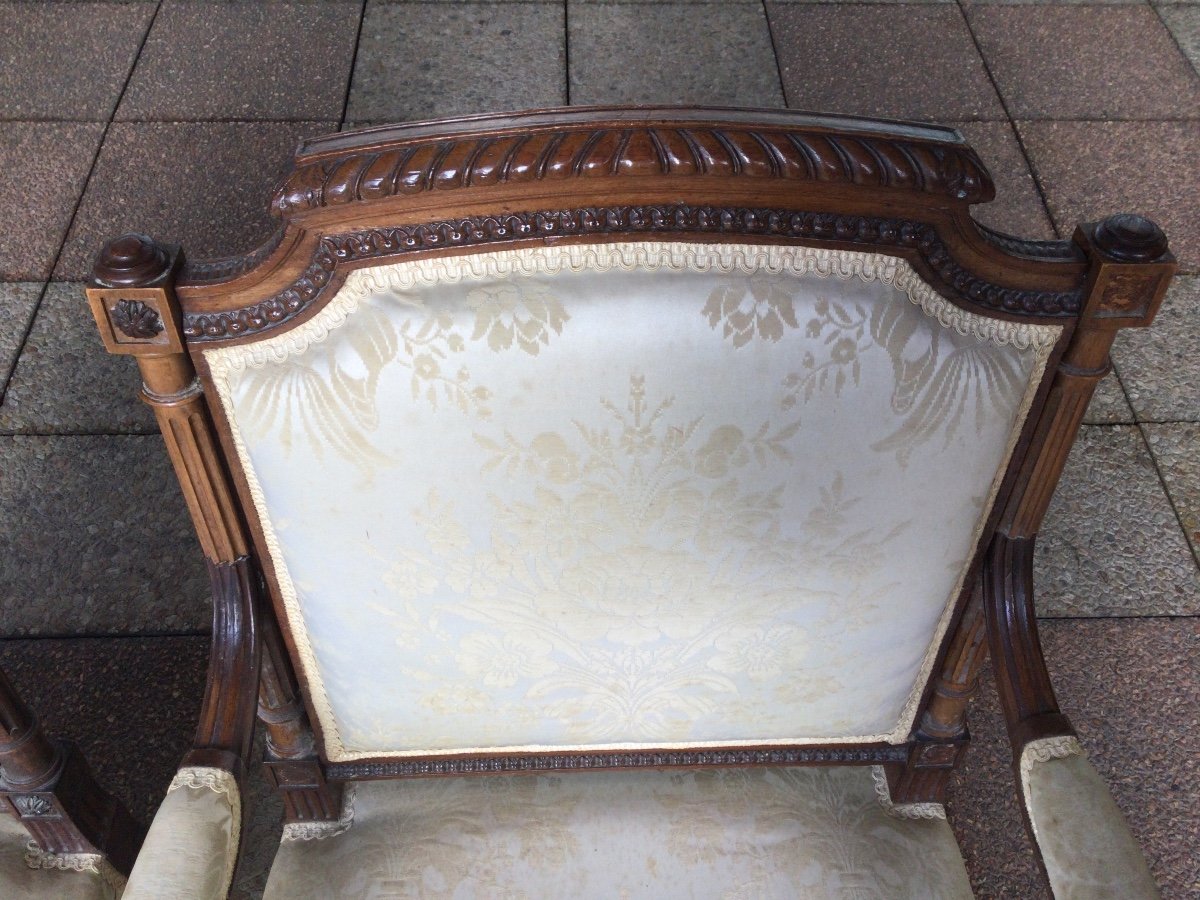 Two Louis XVI Armchairs-photo-5