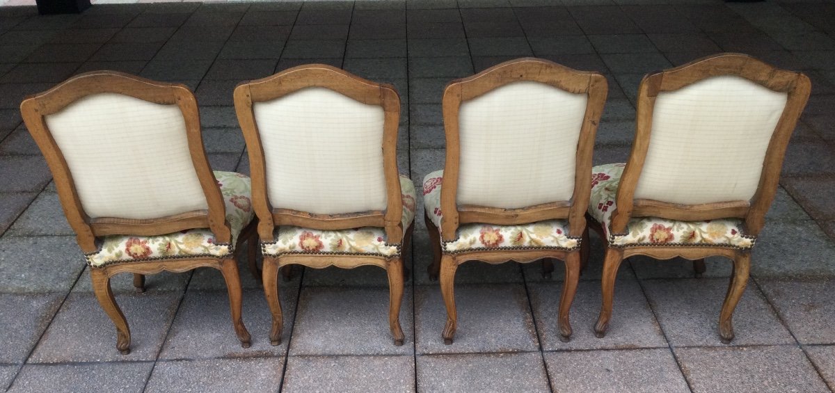 Set Of Four 18th Century Louis XV Chairs-photo-2