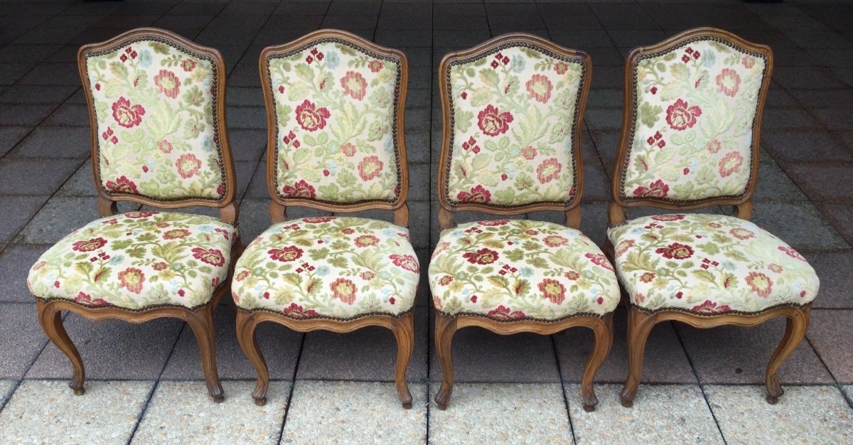 Set Of Four 18th Century Louis XV Chairs