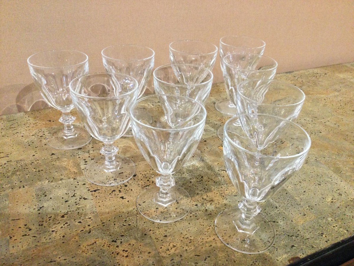 Set Of 21antique Crystal Glasses-photo-3