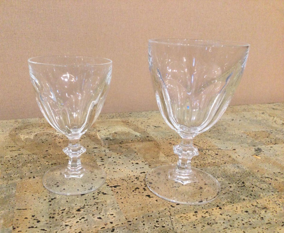 Set Of 21antique Crystal Glasses-photo-4