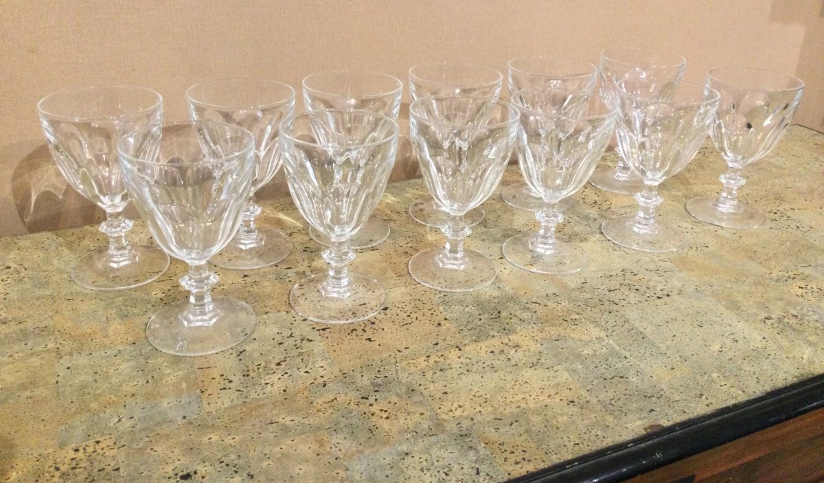 Set Of 21antique Crystal Glasses-photo-3