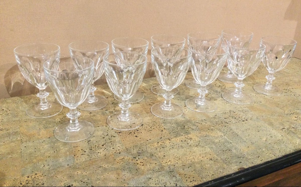 Set Of 21antique Crystal Glasses-photo-4