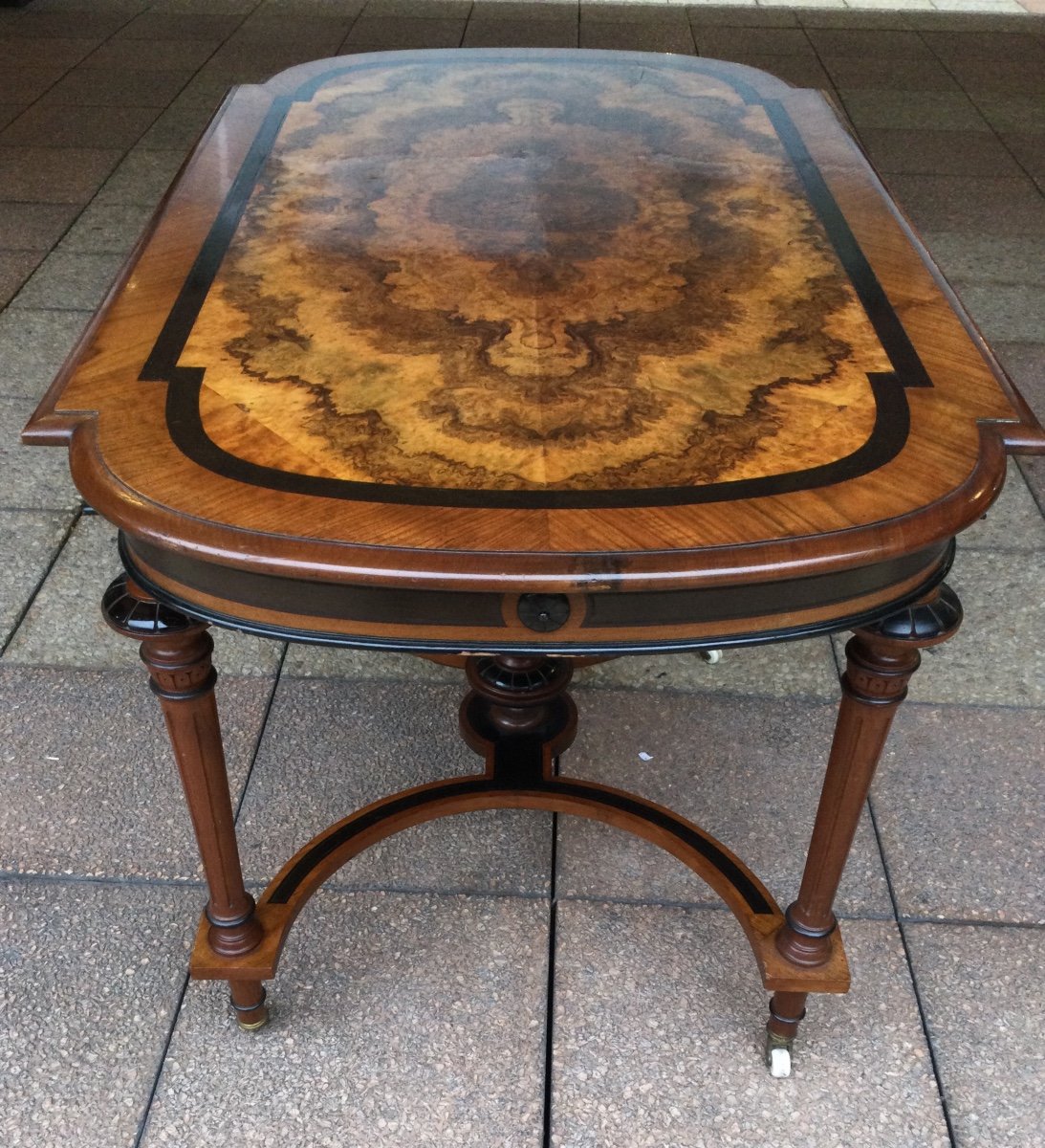 Une Table à écrire Ou Une Console-desserte  En Marqueterie-photo-3