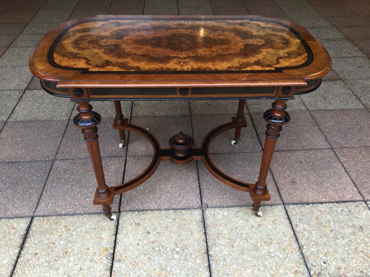 Une Table à écrire Ou Une Console-desserte  En Marqueterie-photo-3