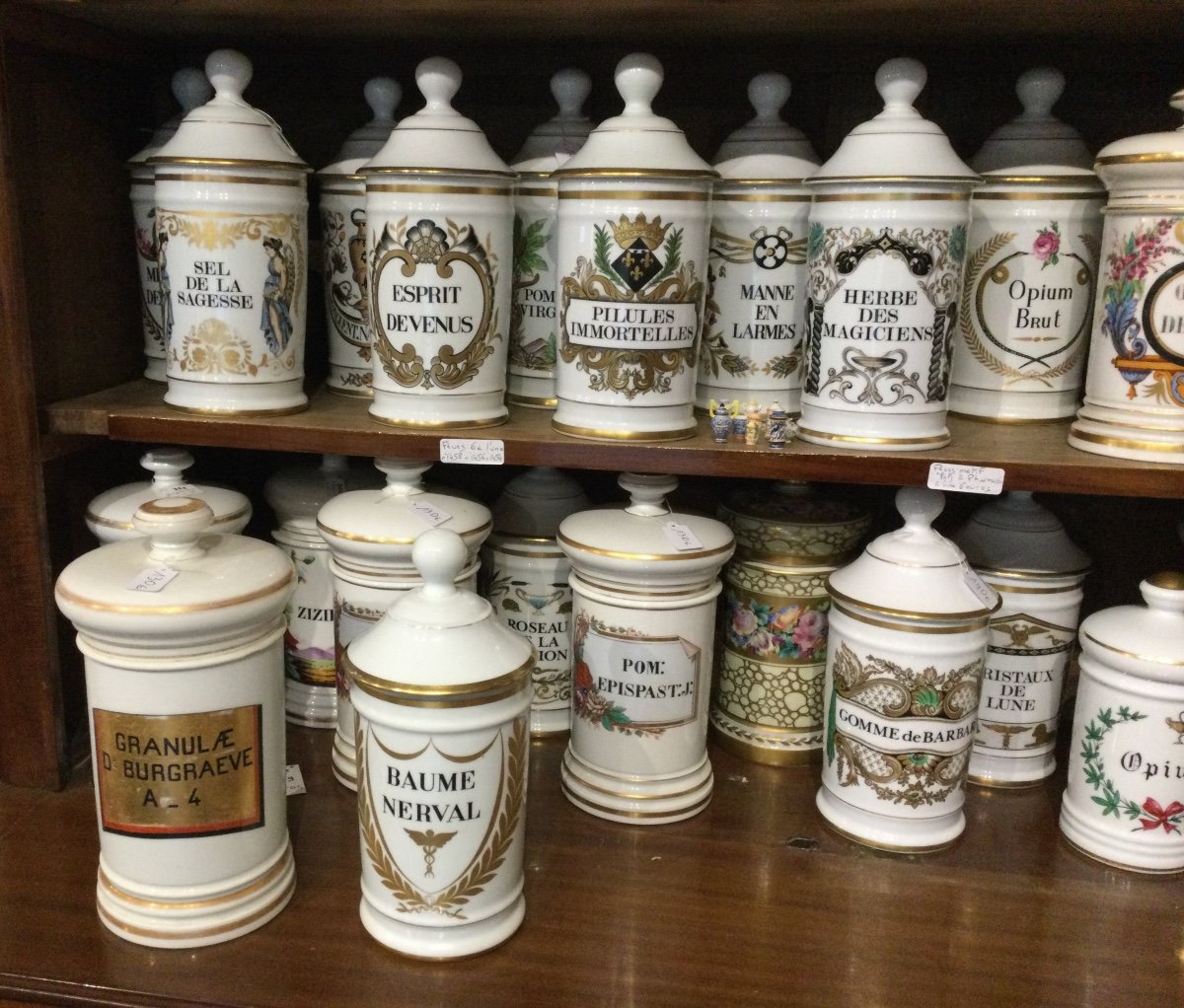 New Collection Of Antique Porcelain And Glass Pharmacy Jars. -photo-4