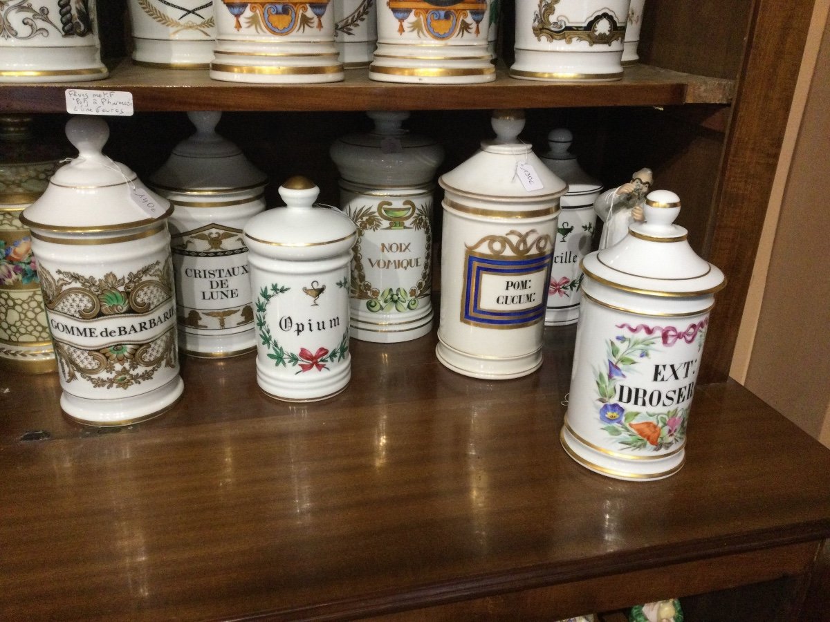 New Collection Of Antique Porcelain And Glass Pharmacy Jars. -photo-7