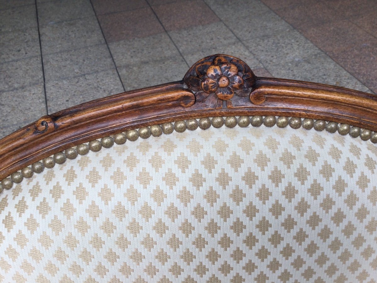 Une Paire De Fauteuils  à Dossier Plat De Style Louis XV-photo-3