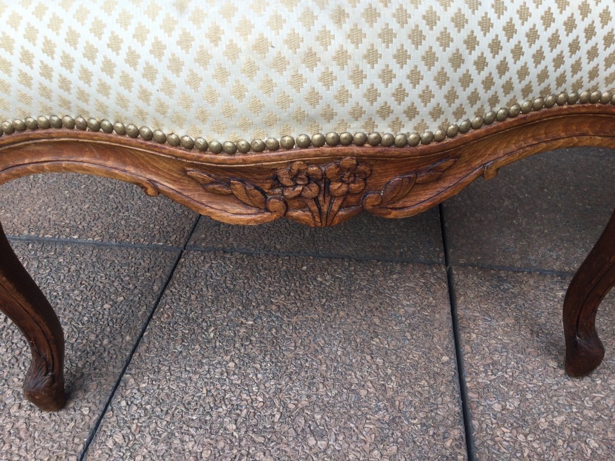 Une Paire De Fauteuils  à Dossier Plat De Style Louis XV-photo-4