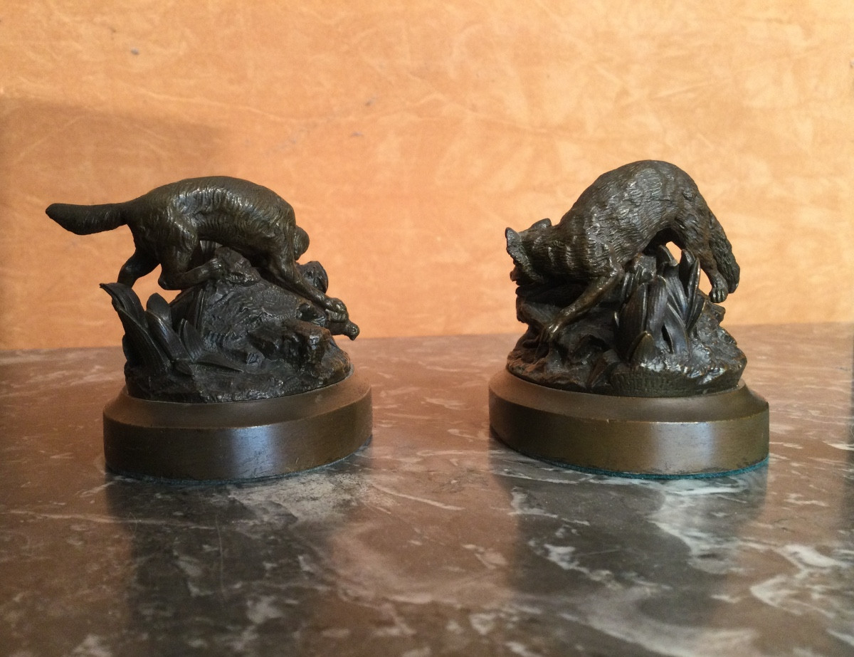 Two Very Small Animal And Hunting Bronzes-photo-1