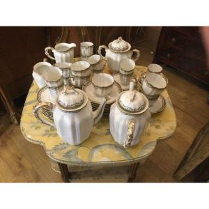A Porcelain Tea And Coffee Service.