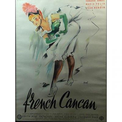 Affiche originale du film de Jean Renoir "French Cancan" (1955)