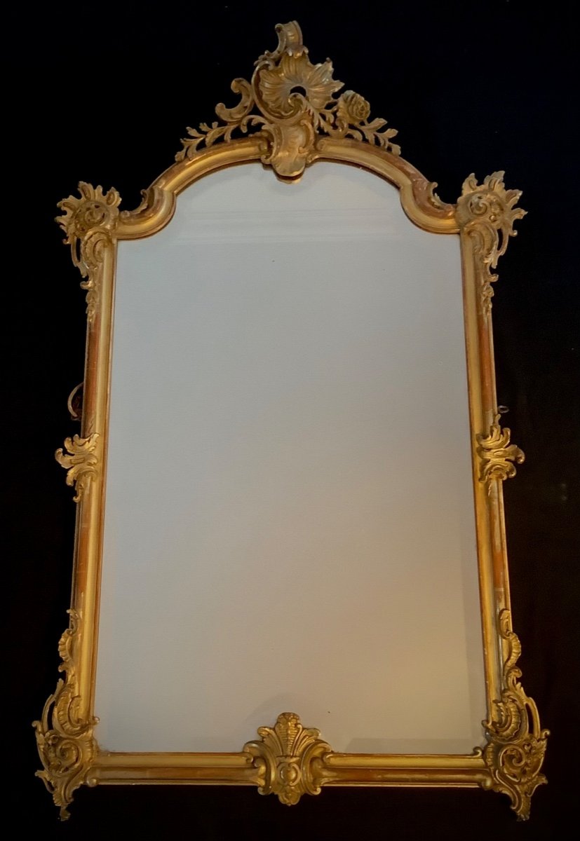 Miroir De Cheminée Bois Doré Style Louis XV 